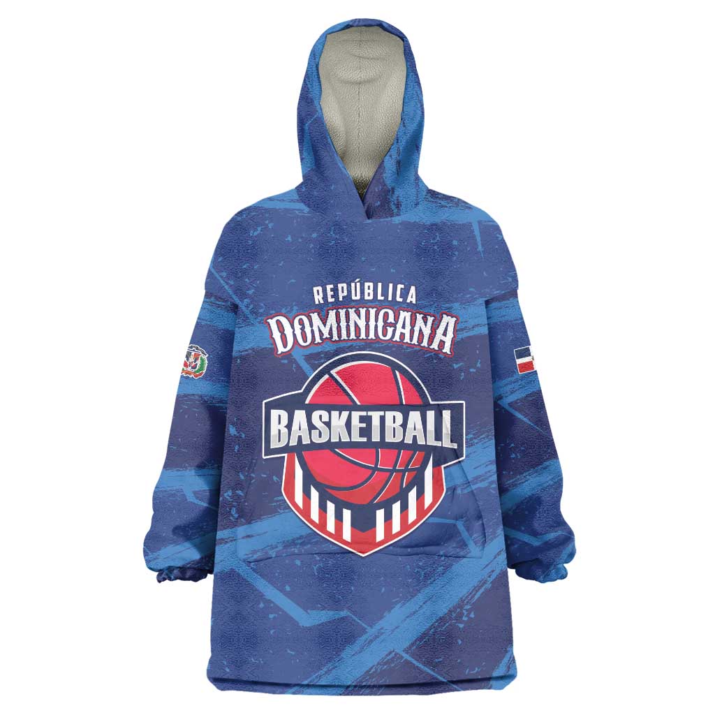 Custom Dominican Republic Basketball Wearable Blanket Hoodie Enjoy The Game