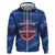 Custom Dominican Republic Basketball Zip Hoodie Enjoy The Game