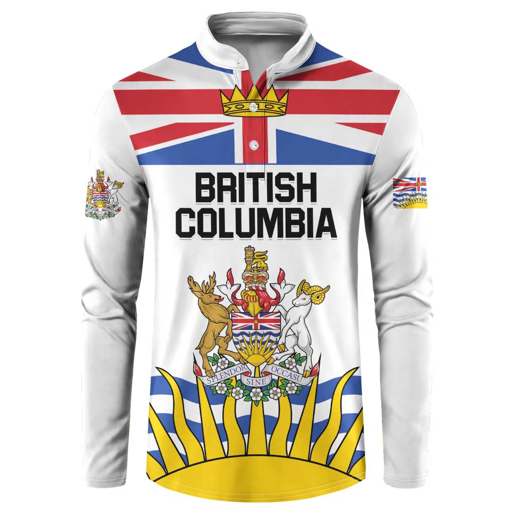 Personalized Canada British Columbia Province Button Sweatshirt Splendor sine occasu