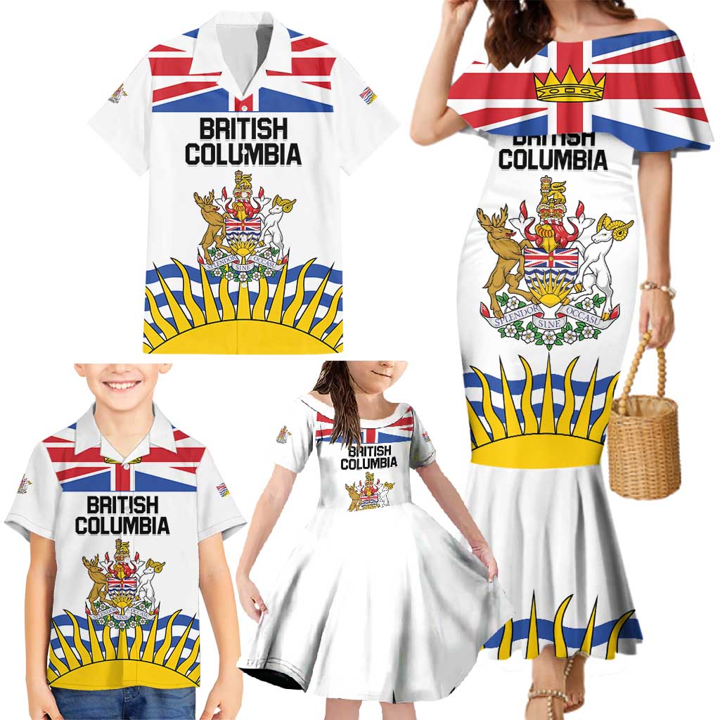 Personalized Canada British Columbia Province Family Matching Mermaid Dress and Hawaiian Shirt Splendor sine occasu