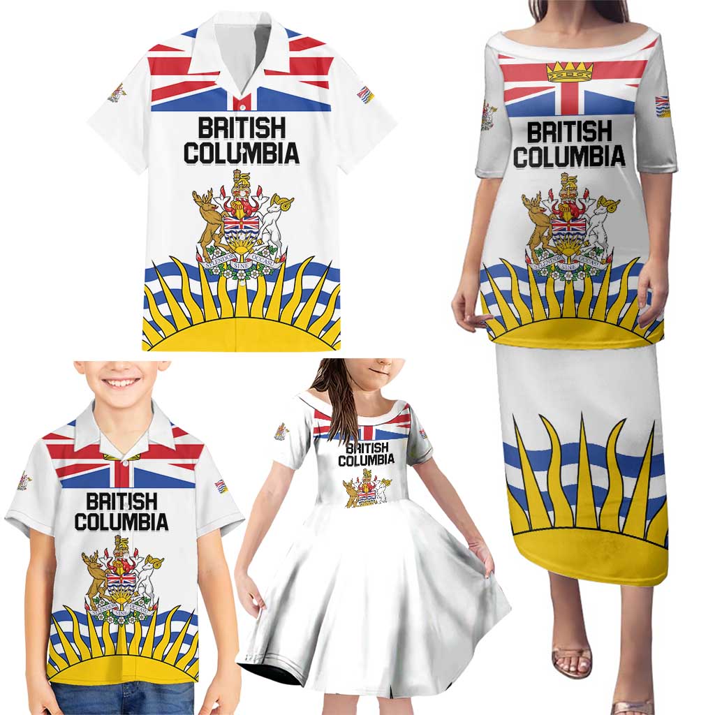 Personalized Canada British Columbia Province Family Matching Puletasi and Hawaiian Shirt Splendor sine occasu