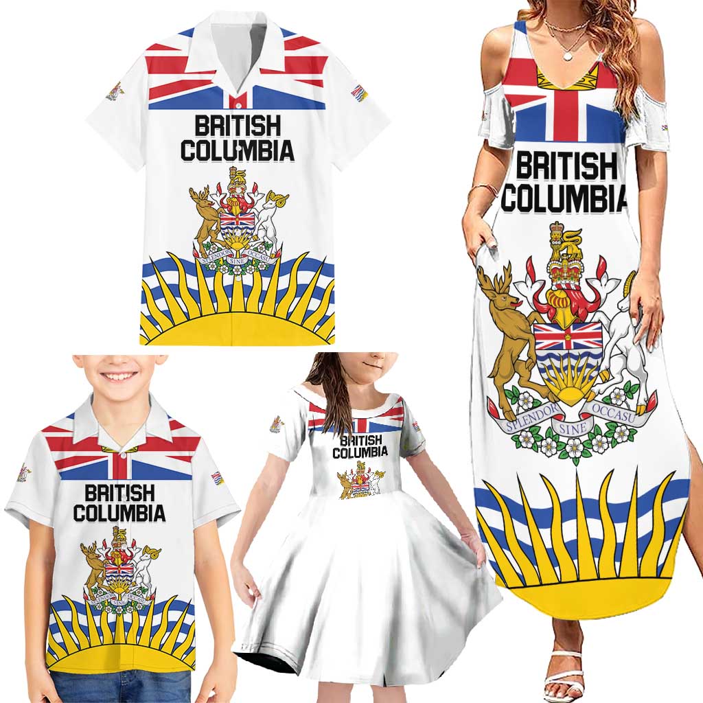 Personalized Canada British Columbia Province Family Matching Summer Maxi Dress and Hawaiian Shirt Splendor sine occasu