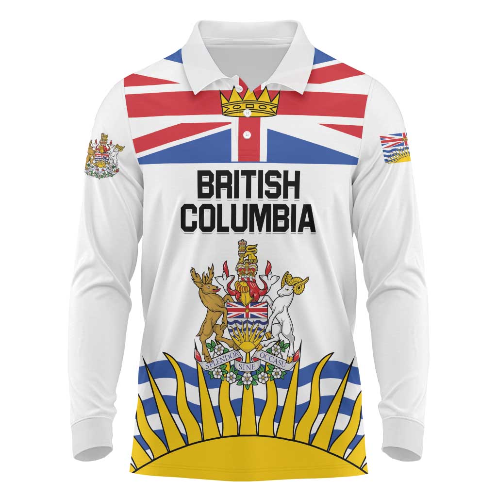 Personalized Canada British Columbia Province Long Sleeve Polo Shirt Splendor sine occasu