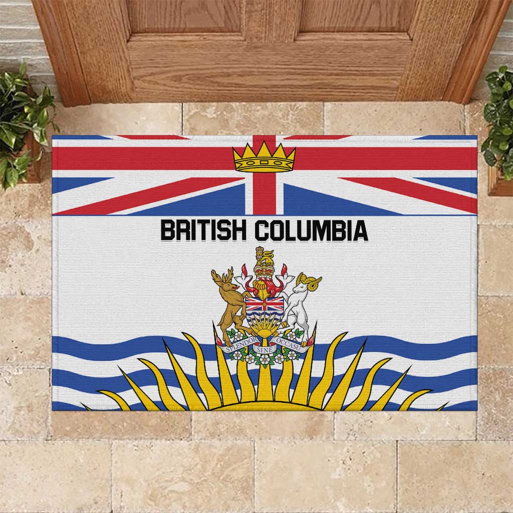 Canada British Columbia Province Rubber Doormat Splendor sine occasu