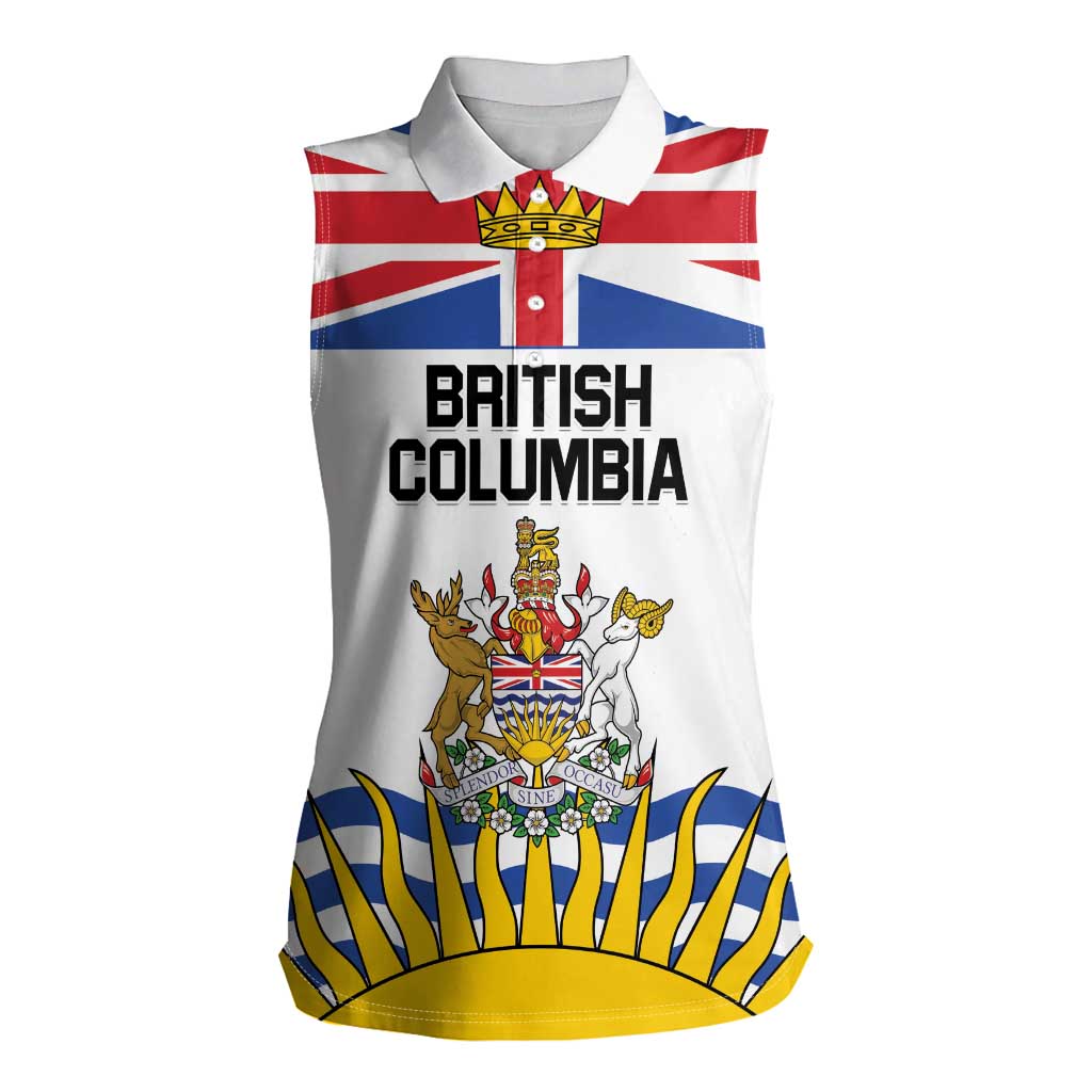 Personalized Canada British Columbia Province Women Sleeveless Polo Shirt Splendor sine occasu