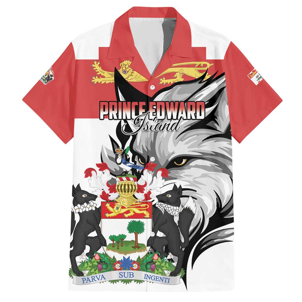 Personalized Canada Prince Edward Island Province Hawaiian Shirt Silver Fox Parva sub ingenti