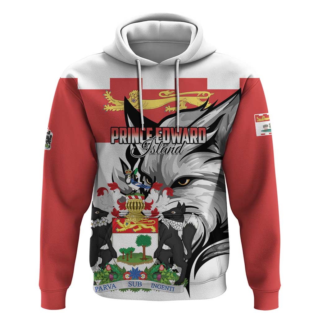 Personalized Canada Prince Edward Island Province Hoodie Silver Fox Parva sub ingenti