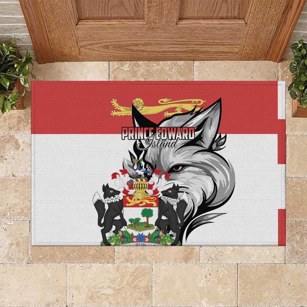 Canada Prince Edward Island Province Rubber Doormat Silver Fox Parva sub ingenti