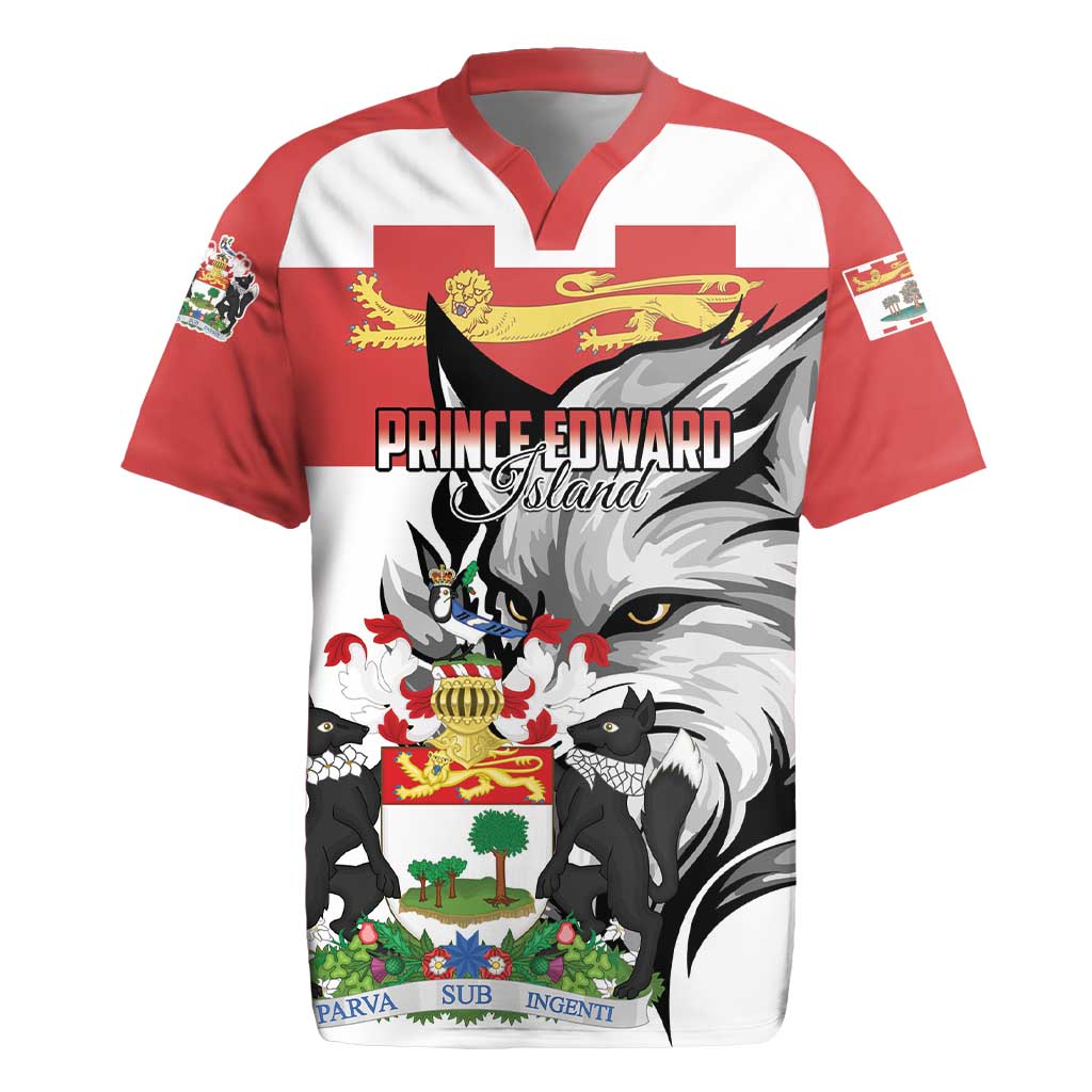 Personalized Canada Prince Edward Island Province Rugby Jersey Silver Fox Parva sub ingenti