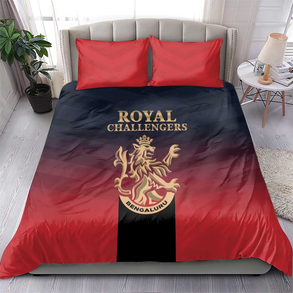 Bengaluru 2025 Cricket Royal Challengers Bedding Set Lions Play Bold