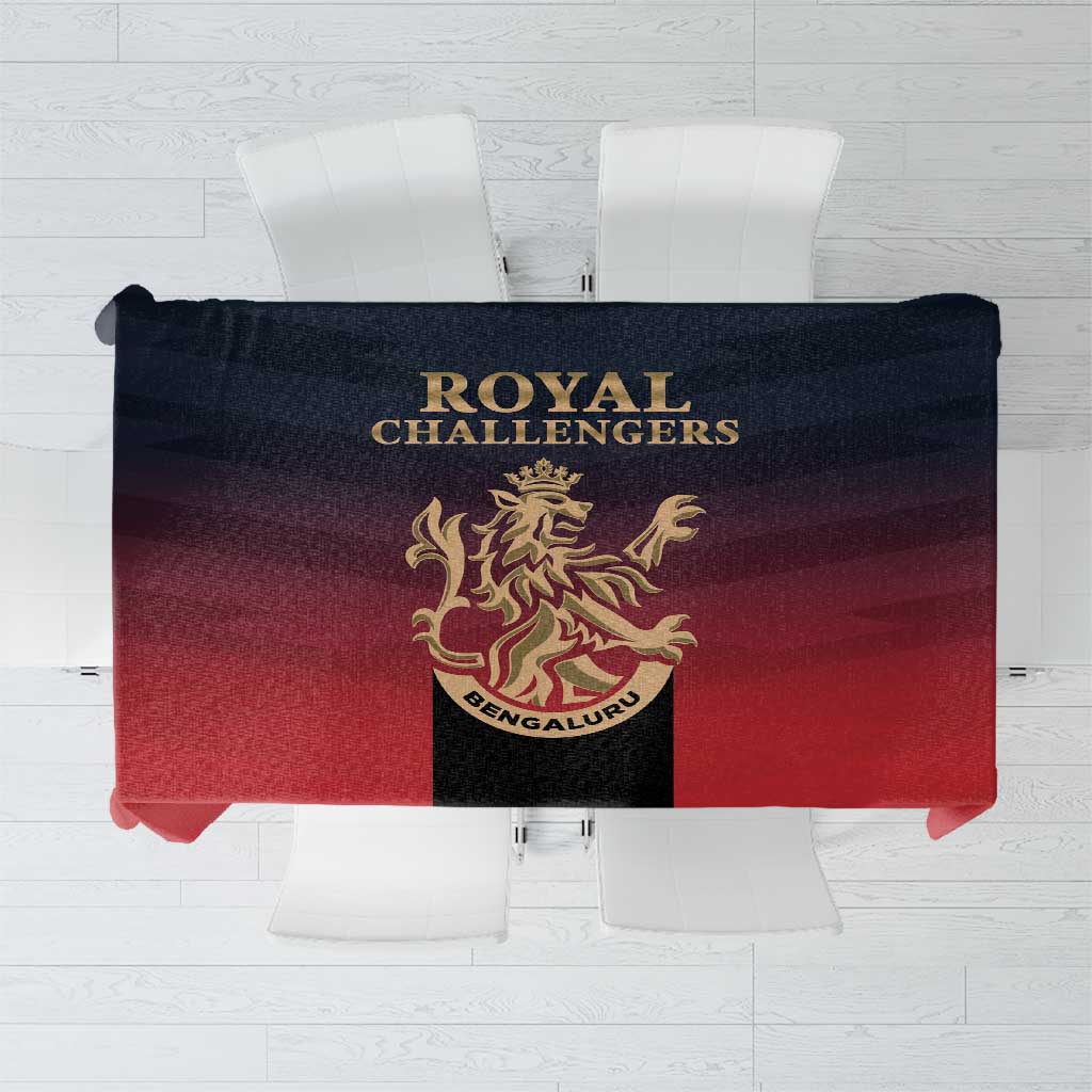 Bengaluru 2025 Cricket Royal Challengers Tablecloth Lions Play Bold