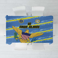 US Virgin Islands Soccer Tablecloth Team Dashing Eagles Come On