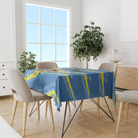 US Virgin Islands Soccer Tablecloth Team Dashing Eagles Come On