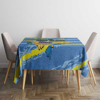 US Virgin Islands Soccer Tablecloth Team Dashing Eagles Come On