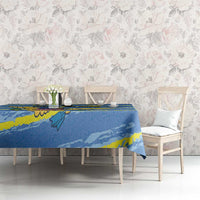 US Virgin Islands Soccer Tablecloth Team Dashing Eagles Come On