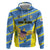 Custom US Virgin Islands Soccer Zip Hoodie Team Dashing Eagles Come On