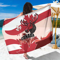 Canada Day 1867 Sarong Moose With Maple Leaves
