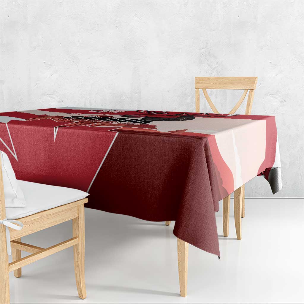 Canada Day 1867 Tablecloth Moose With Maple Leaves