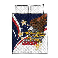 American Samoa Quilt Bed Set Amerika Samoa Bald Eagle