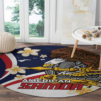 American Samoa Round Carpet Amerika Samoa Bald Eagle