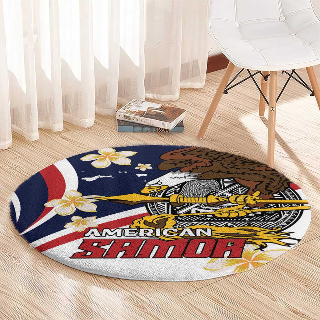 American Samoa Round Carpet Amerika Samoa Bald Eagle