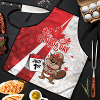 Canada Day Apron Beaver Mountie Maple Leaves
