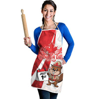 Canada Day Apron Beaver Mountie Maple Leaves