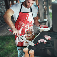 Canada Day Apron Beaver Mountie Maple Leaves