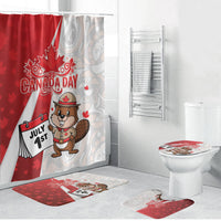 Canada Day Bathroom Set Beaver Mountie Maple Leaves