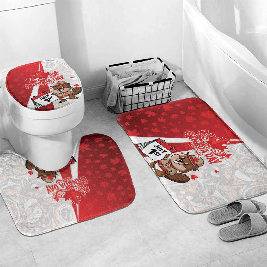Canada Day Bathroom Set Beaver Mountie Maple Leaves