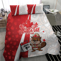 Canada Day Bedding Set Beaver Mountie Maple Leaves