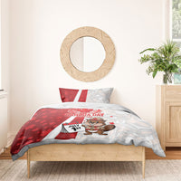 Canada Day Bedding Set Beaver Mountie Maple Leaves