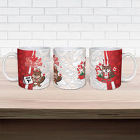 Personalised Canada Day Ceramic Mug Beaver Mountie Maple Leaves