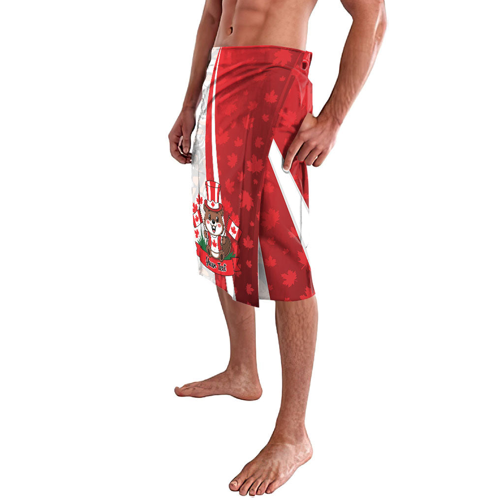 Personalised Canada Day Lavalava Beaver Mountie Maple Leaves