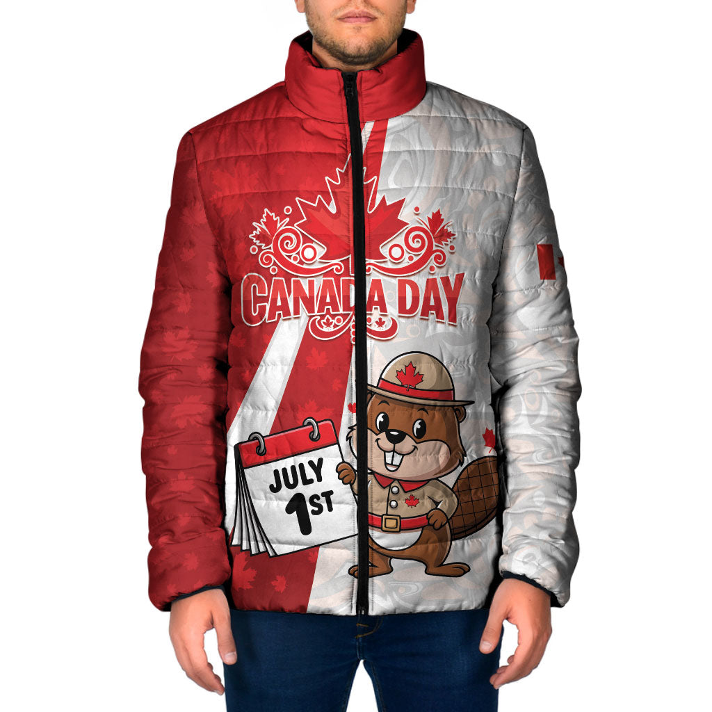 Personalised Canada Day Padded Jacket Beaver Mountie Maple Leaves