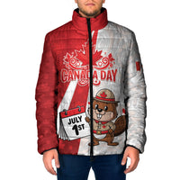 Personalised Canada Day Padded Jacket Beaver Mountie Maple Leaves
