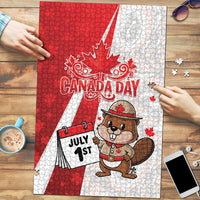Canada Day Puzzle Beaver Mountie Maple Leaves