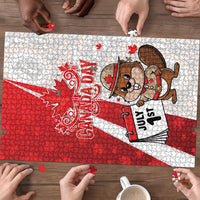 Canada Day Puzzle Beaver Mountie Maple Leaves