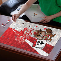Canada Day Puzzle Beaver Mountie Maple Leaves