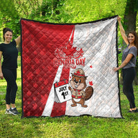 Canada Day Quilt Beaver Mountie Maple Leaves