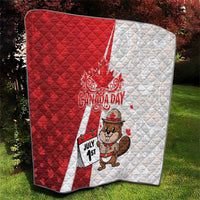 Canada Day Quilt Beaver Mountie Maple Leaves