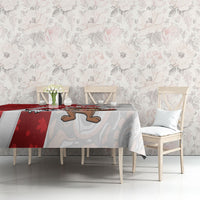 Canada Day Tablecloth Beaver Mountie Maple Leaves