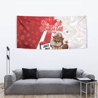 Canada Day Tapestry Beaver Mountie Maple Leaves