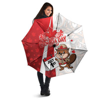 Canada Day Umbrella Beaver Mountie Maple Leaves