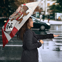 Canada Day Umbrella Beaver Mountie Maple Leaves