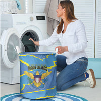 US Virgin Islands Laundry Basket Grunge Stylized