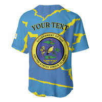 Personalized US Virgin Islands Baseball Jersey Grunge Stylized