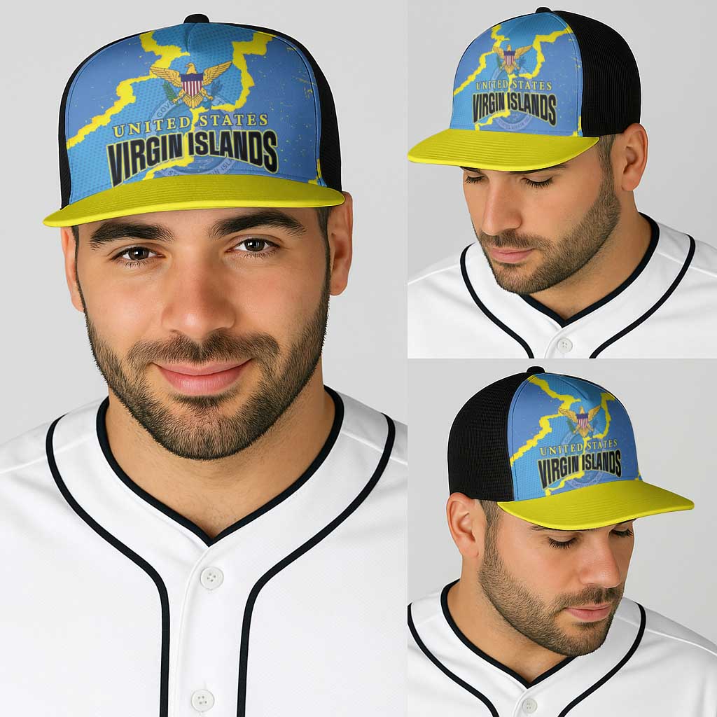 US Virgin Islands Baseball Net Cap Grunge Stylized