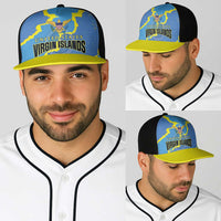 US Virgin Islands Baseball Net Cap Grunge Stylized