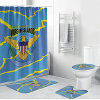 US Virgin Islands Bathroom Set Grunge Stylized